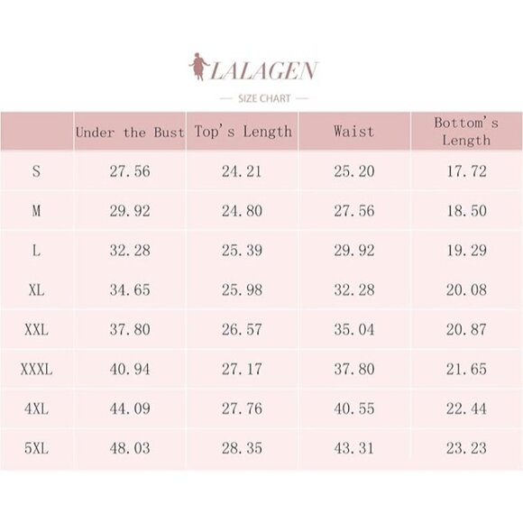 Lalagen Plus Size 3X Tankini Set Lace-up Front Racerback Tank Top Capri Shorts - Picture 10 of 10